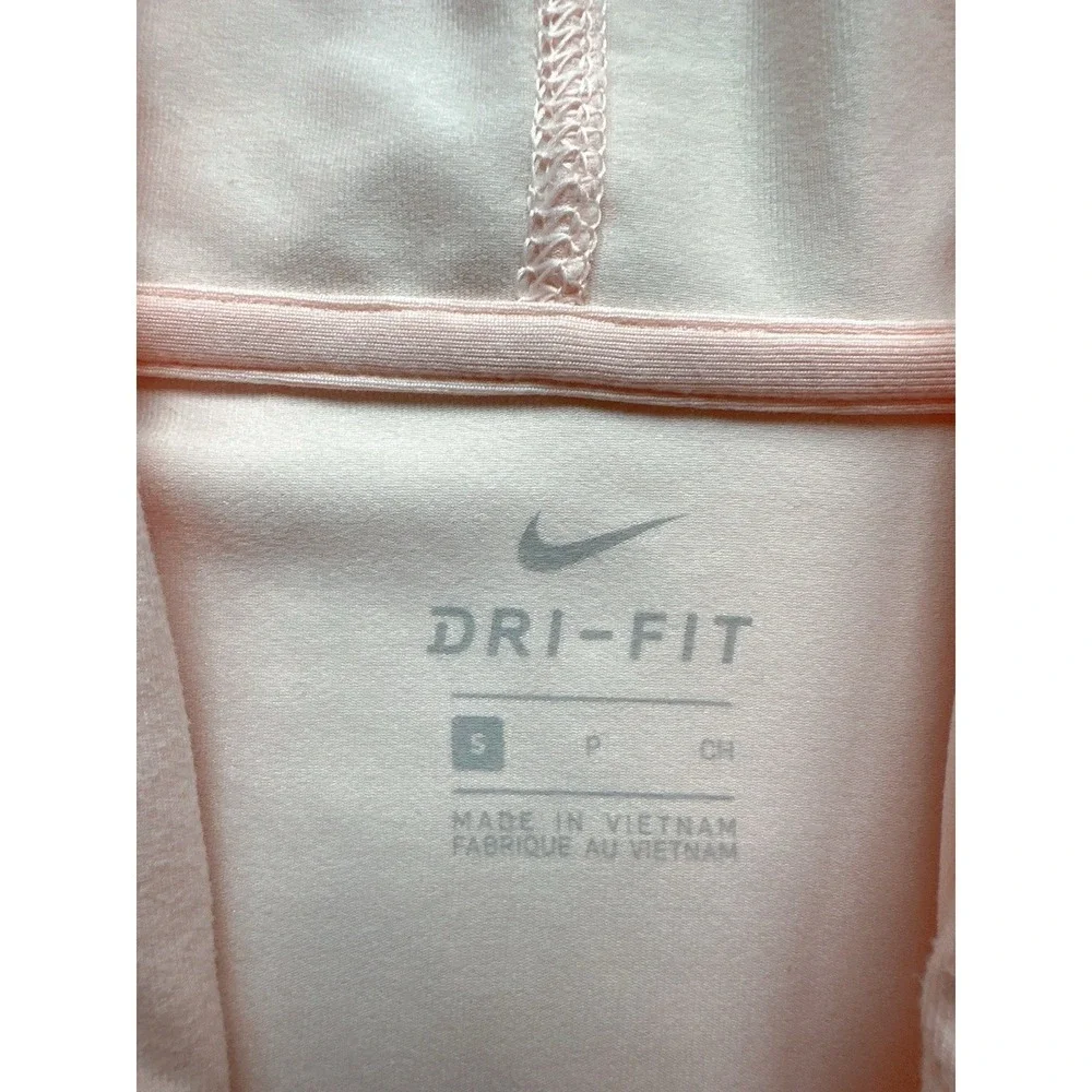 NWT Nike Yoga Hoodie Womens Jersey Cropped Long Sleeve Washed Coral Pink SIZE S